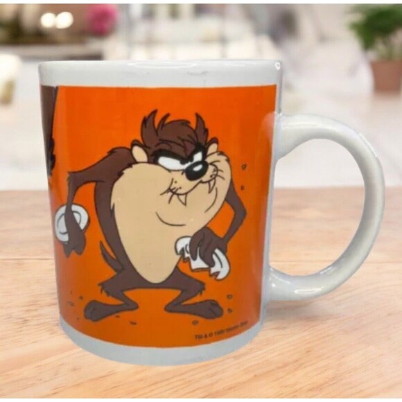 Warner Bros Taz Tasmanian Devil Looney Tunes Coffee Mug Cup WB Vintage 1999 - Picture 1 of 9